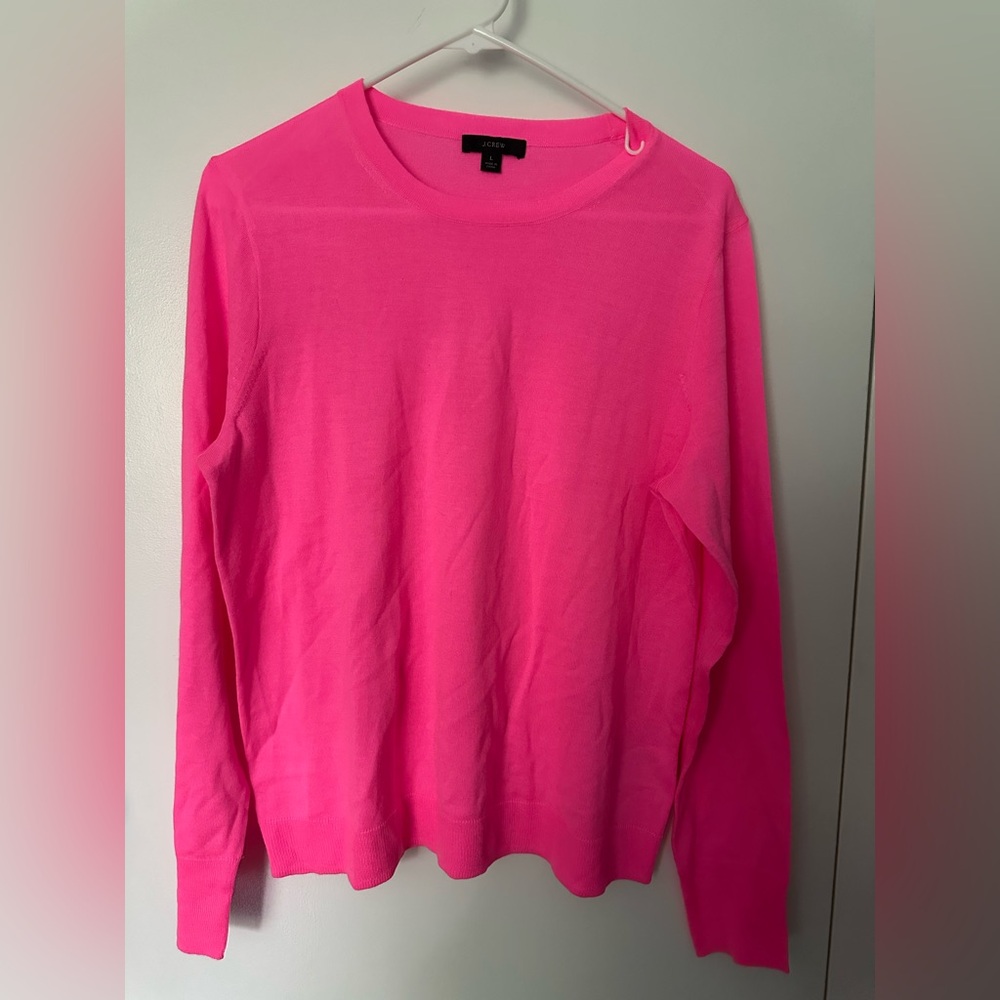 J. Crew Pink Scoop Neck Sweater